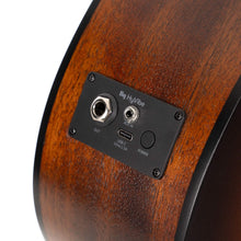 Cort Earth GO Travel Electro Acoustic Guitar In Open Pore Brown Burst