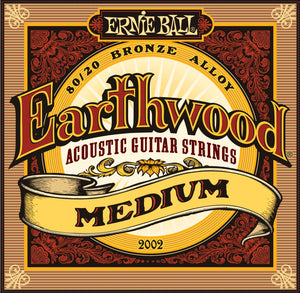 Ernie Ball P02002 Earthwood 80/20 Bronze Acoustic Guitar Strings, Medium, 13-56 Gauge