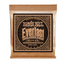 Ernie Ball P02550 Everlast Coated Phosphor Bronze Acoustic Guitar Strings, Extra Light, 10-50 Gauge