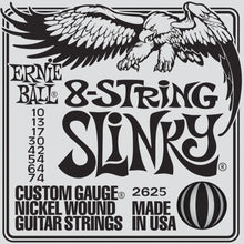 Ernie Ball P02625 Slinky Nickel Wound 8-String Electric Guitar Strings, 10-74 Gauge