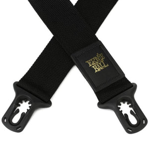 Ernie Ball P04056 PolyLock Guitar Strap, Black