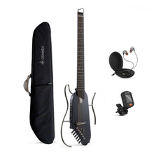 Donner EC1782 HUSH-I Acoustic Electric Guitar, Black