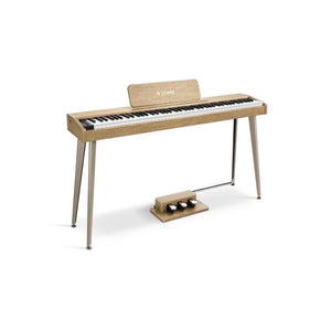 Donner EC6680 DDP-60 Semi-Weighted Upright Digital Piano, Natural