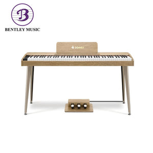 Donner EC6680 DDP-60 Semi-Weighted Upright Digital Piano, Natural