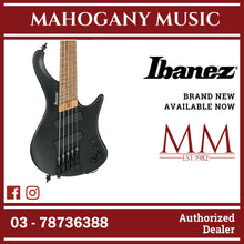 Ibanez EHB1005SMS-BKF EHB Series 5-String Short Scale Headless Electric Bass, Black Flat