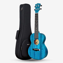 Enya 23 Inch Concert Ukulele, Solid Mahogany Top with Gig Bag ( EUC-25D / EUC25D / ENY-EUC25D) Blue