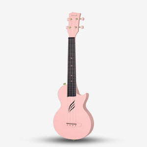 Enya Nova U Series 23 Inch Carbon Travel Concert Ukulele with Case (ENY-NOVAU / NOVA) Pink