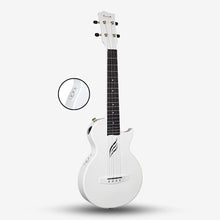 Enya Nova Ue Pro Tenor 26 Inch Carbon Fibre & Polycarbonate Ukulele with EQ, Thin Body (ENY-NOVAUe Pro / NOVA Pick Up) White