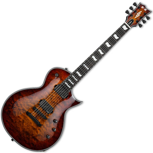ESP Japan E-II Eclipse QM Electric Guitar - Tiger Eye Sunburst [MIJ]