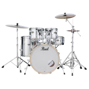 Pearl EXX725SP/C-49 Export EXX Series 5-Piece Drum Set, Mirror Chrome