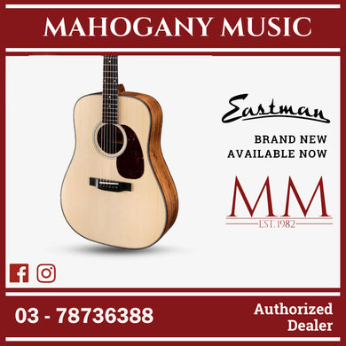 Eastman E3De Dreadnought Solid Sitka Spruce Top & Solid Ovangkol Back & Sides w/ Fishman Sonitone - Natural / E3-De-NAT