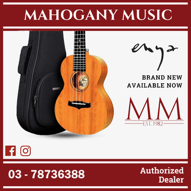 Enya 23 Inch Concert Ukulele, Solid Mahogany Top with Gig Bag ( EUC-25D / EUC25D / ENY-EUC25D) Natural