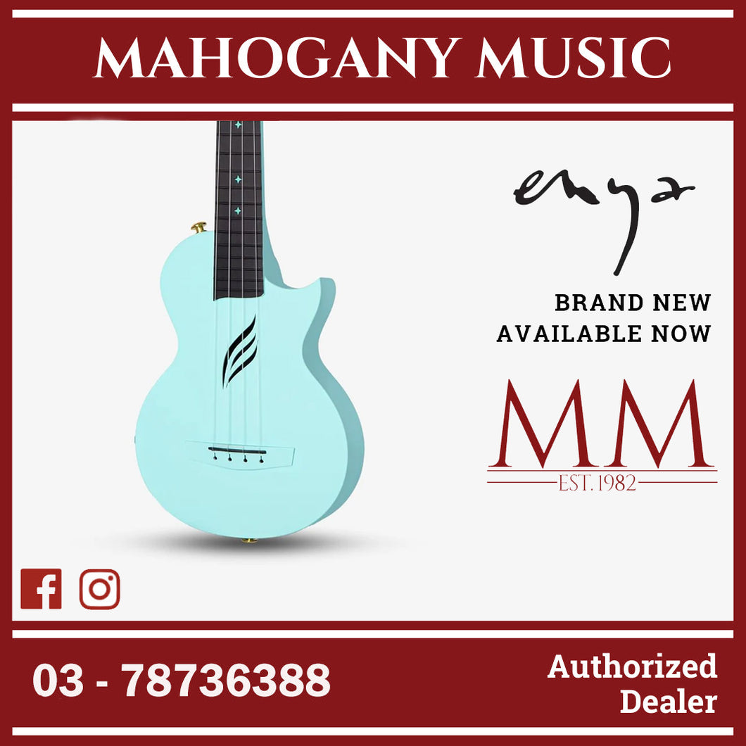 Enya Nova U Series 23 Inch Carbon Travel Concert Ukulele with Case (ENY-NOVAU / NOVA) Blue