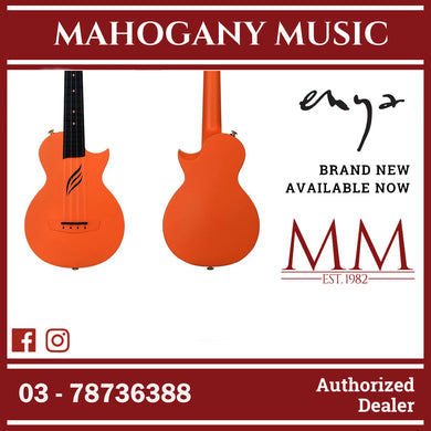 Enya Nova U Series 23 Inch Carbon Travel Concert Ukulele with Case (ENY-NOVAU / NOVA) Orange