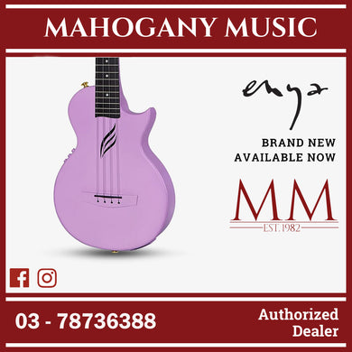Enya Nova Ue Pro Tenor 26 Inch Carbon Fibre & Polycarbonate Ukulele with EQ, Thin Body (ENY-NOVAUe Pro / NOVA Pick Up) Purple