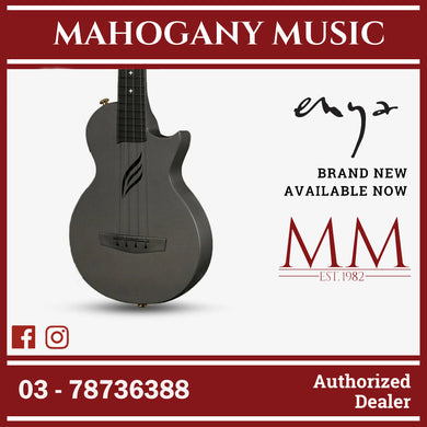 Enya Nova Ue Pro Tenor 26 Inch Carbon Fibre & Polycarbonate Ukulele with EQ, Thin Body (ENY-NOVAUe Pro / NOVA Pick Up) Black