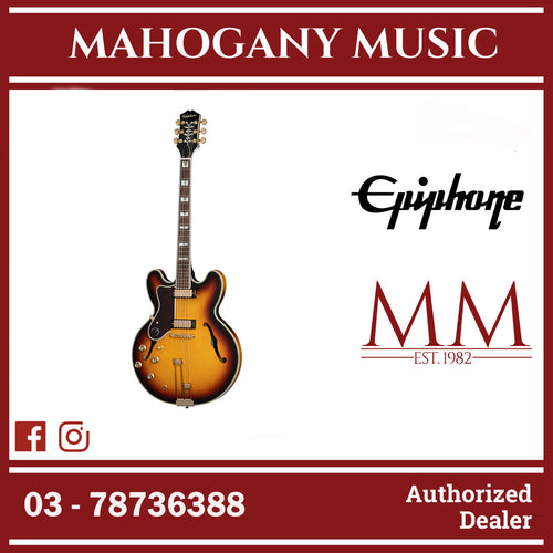 Epiphone Sheraton Frequensator Semi-hollowbody Left-handed Electric Guitar - Vintage Sunburst