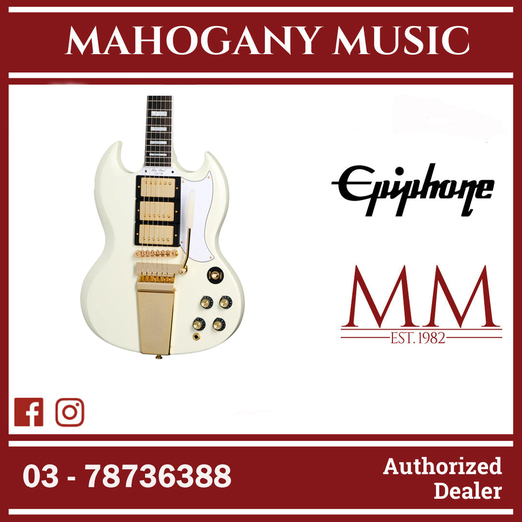 (Epiphone Inspired by Gibson Custom) Epiphone 1963 SG Custom Electric Guitar - Classic White