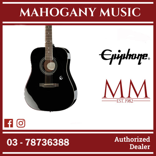 Epiphone DR-100 Dreadnought Acoustic Guitar - Ebony (DR100)
