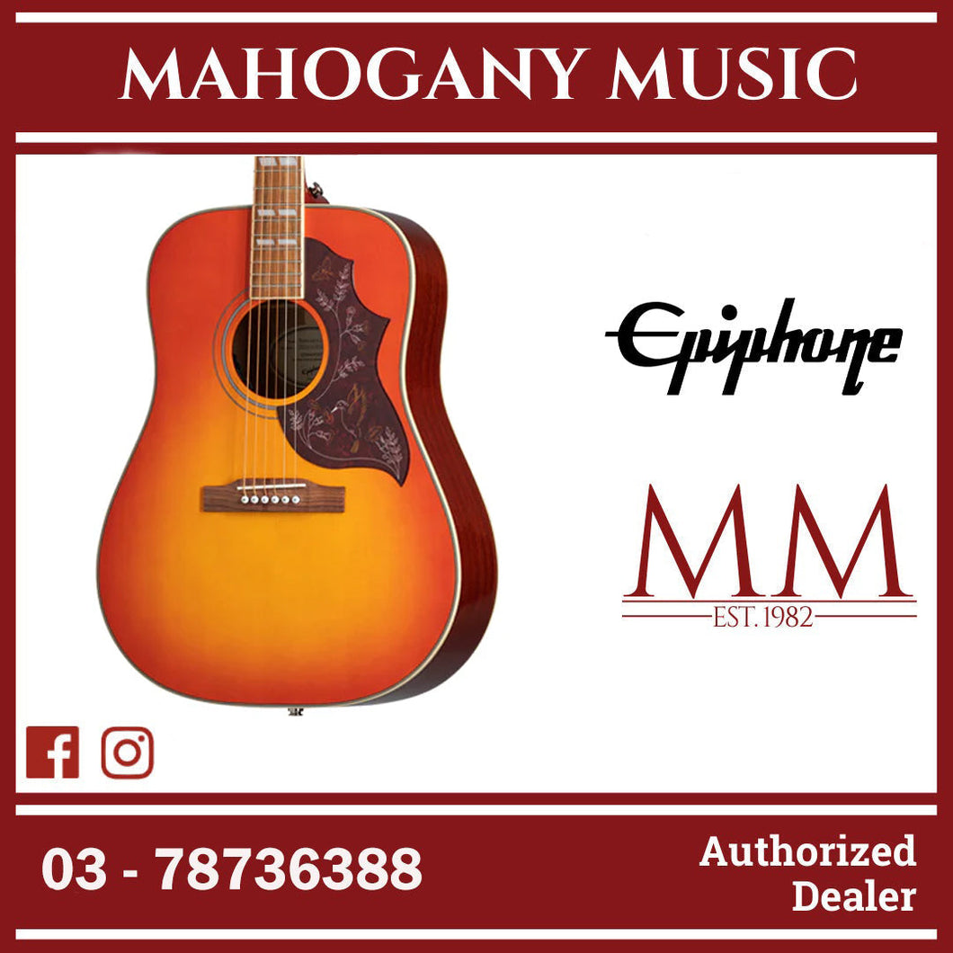 Epiphone Hummingbird Studio Acoustic-Electric Guitar - Faded Cherry Sunburst