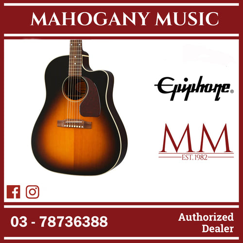 Epiphone J-45 EC Acoustic Guitar - Aged Vintage Sunburst Gloss