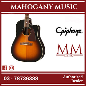 Epiphone J-45 EC Acoustic Guitar - Aged Vintage Sunburst Gloss