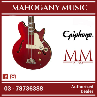Epiphone Jack Casady Semi-Hollowbody Bass Guitar - Sparkling Burgundy