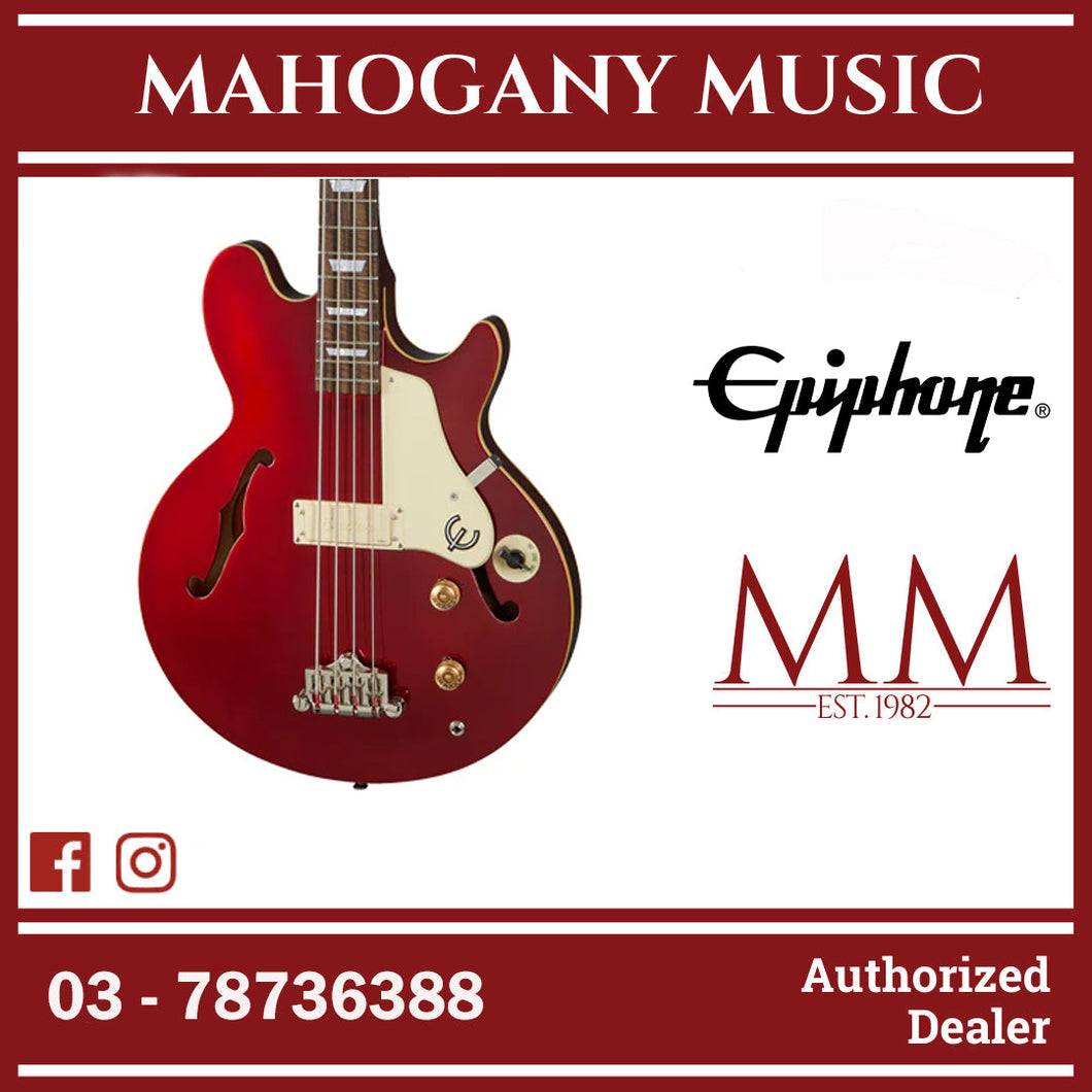 Epiphone Jack Casady Semi-Hollowbody Bass Guitar - Sparkling Burgundy