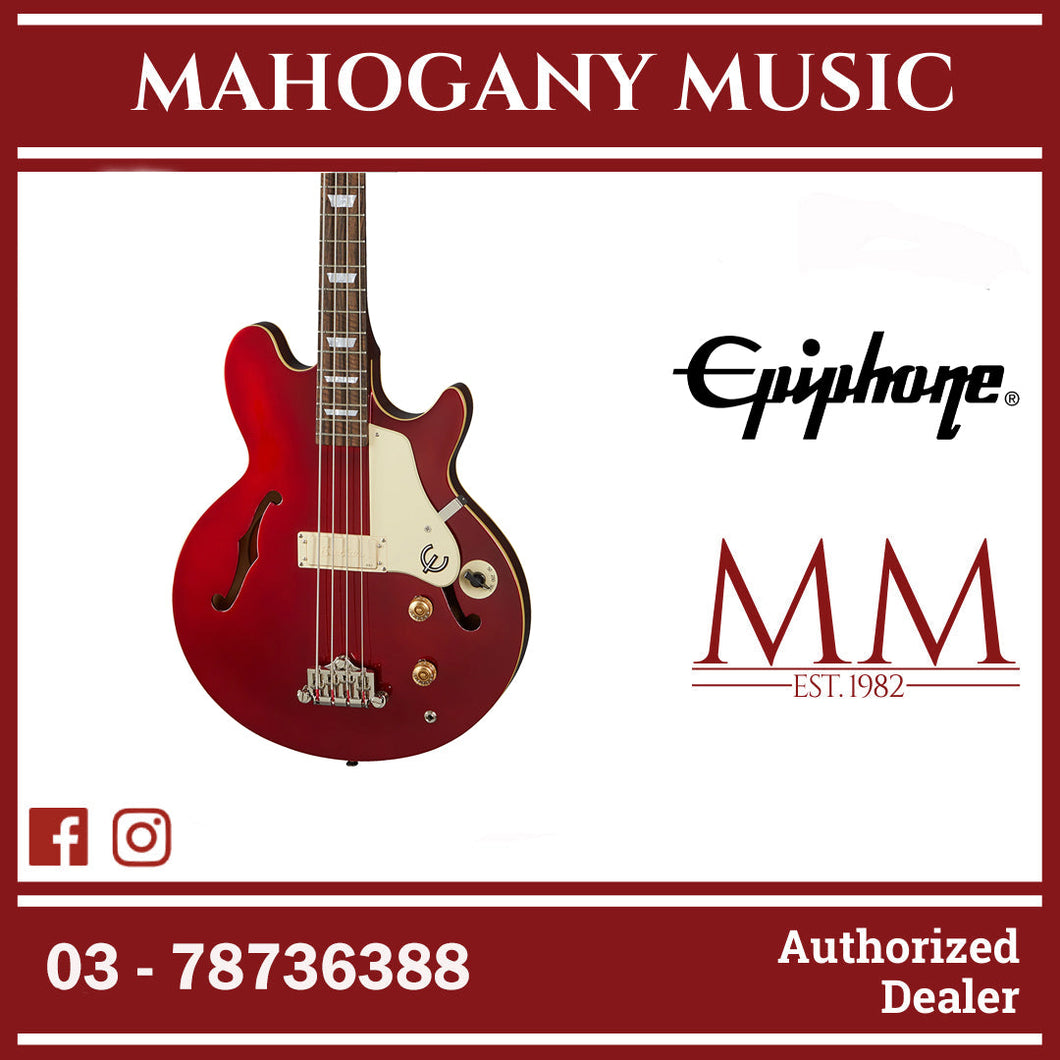 Epiphone Jack Casady Semi-Hollowbody Bass Guitar - Sparkling Burgundy