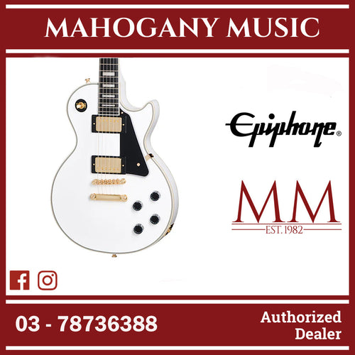 Epiphone Les Paul Custom with Premium Gigbag - Alpine White