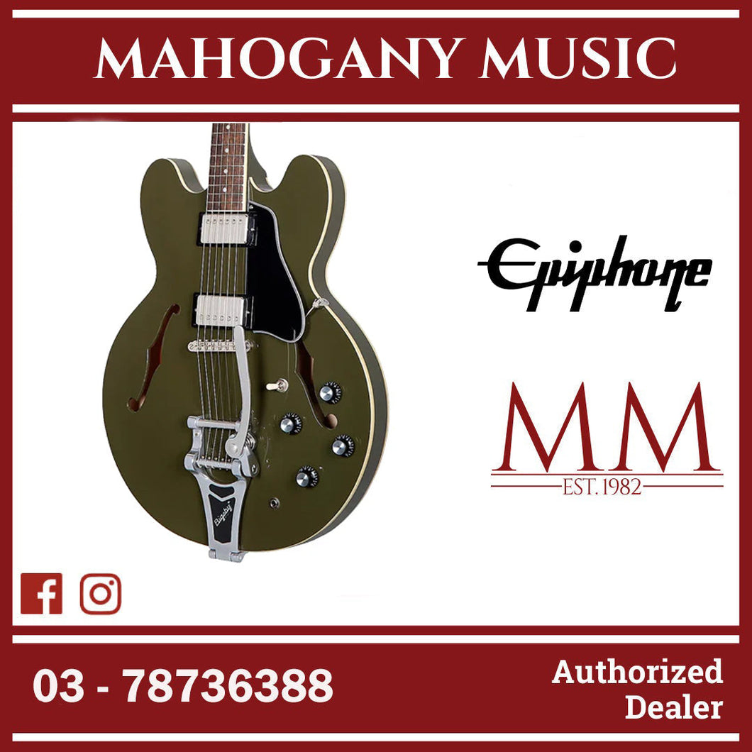 Epiphone Limited Edition ES-335 Bigsby Semi-Hollowbody Electric Guitar - Olive Drab