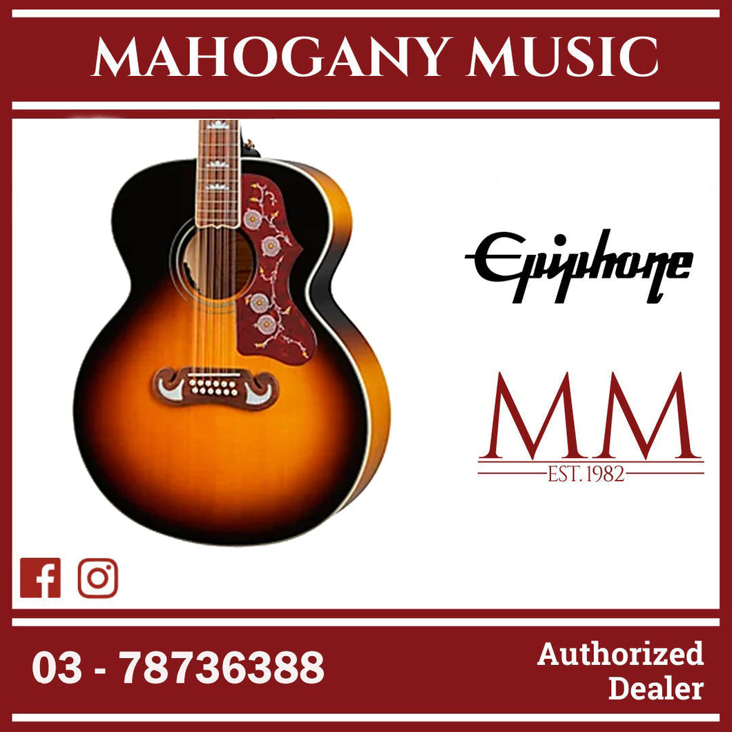 Epiphone Limited Edition J-200 12-String Acoustic-Electric Guitar - Vintage Sunburst