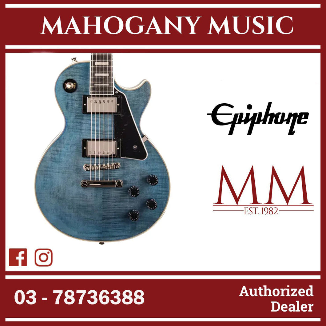 Epiphone Limited Edition Les Paul Custom Figured Electric Guitar - Translucent Blue