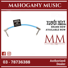 Ernie Ball P06455 FLEX Instrument Patch Cable 6 Inch Single, Blue