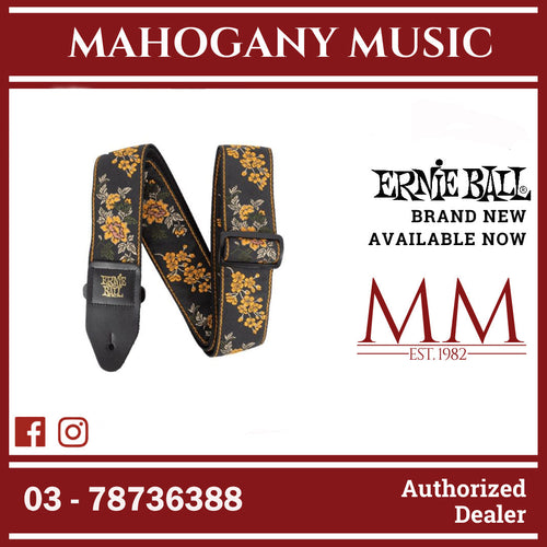Ernie Ball P05363 Classic Jacquard Guitar Strap, Tangerine Blossom