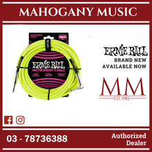 Ernie Ball P06080 Instrument Cable 10 Ft, Neon Yellow