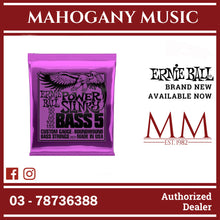 Ernie Ball P02821 Power Slinky Nickel Wound 5-String Electric Bass Strings, 50-135 Gauge