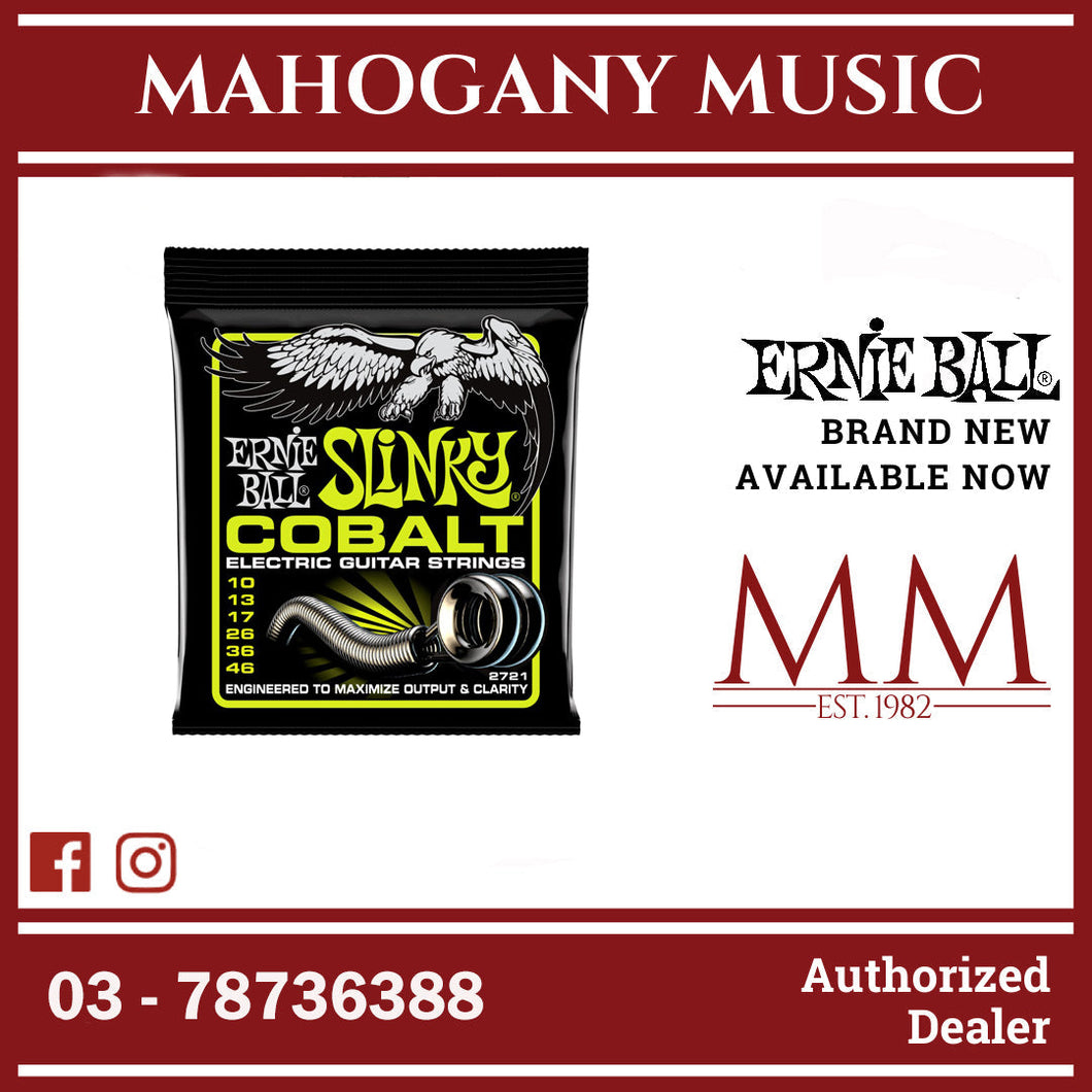 Ernie Ball P02721 Regular Slinky Cobalt Electric Guitar Strings, 10-46 Gauge