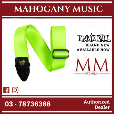 Ernie Ball P05320 Premium Guitar Strap, Neon Green