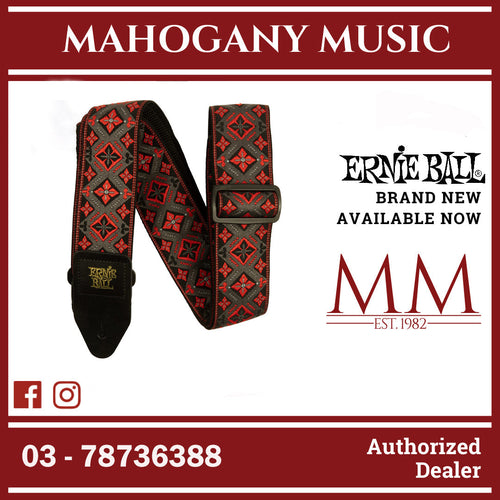 Ernie Ball P05346 Jacquard Guitar Strap, Red King