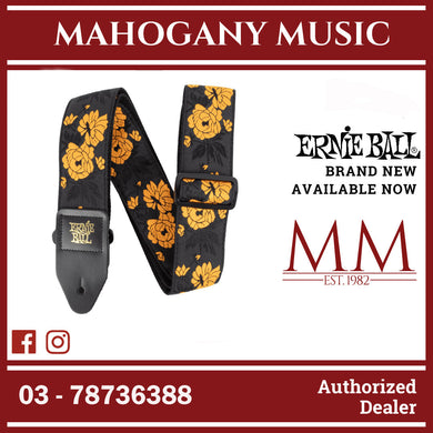 Ernie Ball P05358 Classic Jacquard Guitar Strap, Tangerine Rose