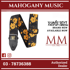 Ernie Ball P05358 Classic Jacquard Guitar Strap, Tangerine Rose