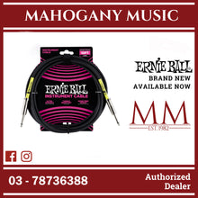 Ernie Ball P06048 Straight to Straight Instrument Cable, Black, 10ft