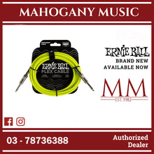 Ernie Ball P06414 FLEX Instrument Cable 10 Ft, Green