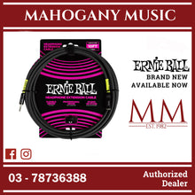 Ernie Ball P06424 Headphone Extension Cable 3.5mm to 3.5mm 10 Ft, Black