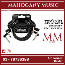 Ernie Ball P06445 FLEX Instrument Patch Cable 12 Inch Black, 3 Pack