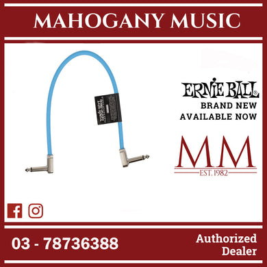 Ernie Ball P06456 FLEX Instrument Patch Cable 12 Inch Single, Blue