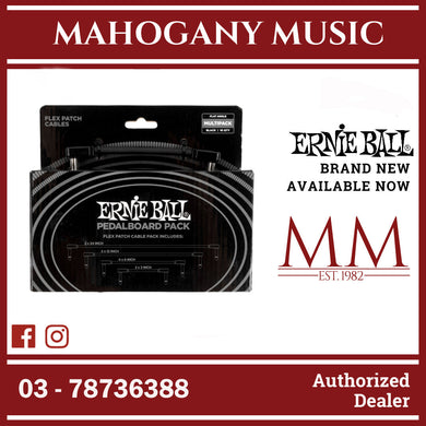 Ernie Ball P06462 FLEX Instrument Patch Cable Multi-Pack, Black
