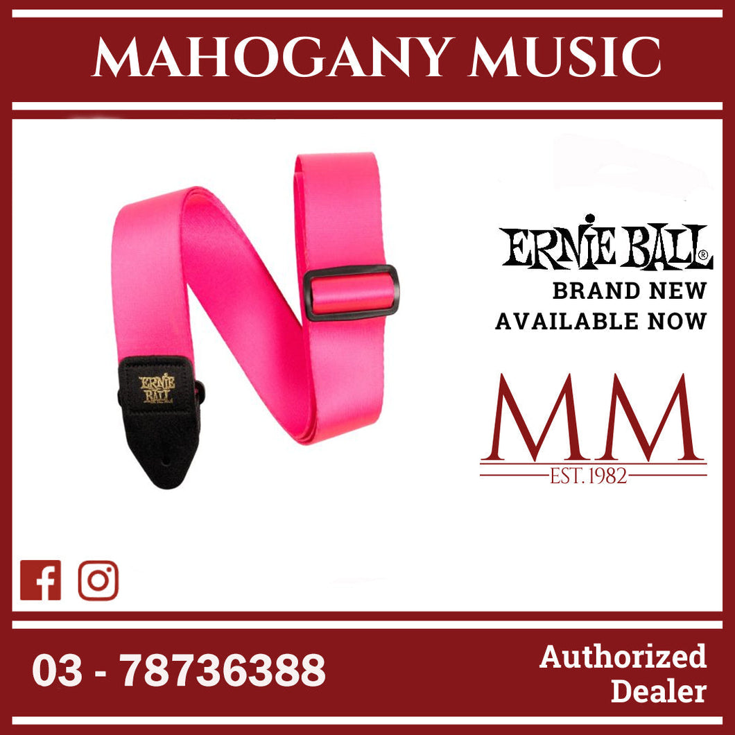 Ernie Ball P05321 Premium Guitar Strap, Neon Pink