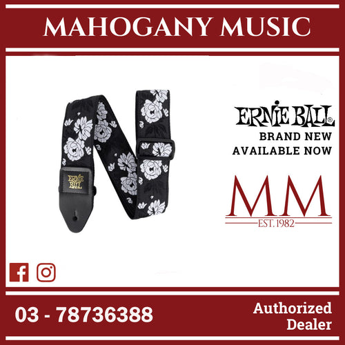 Ernie Ball P05357 Classic Jacquard Guitar Strap, Vanilla Rose